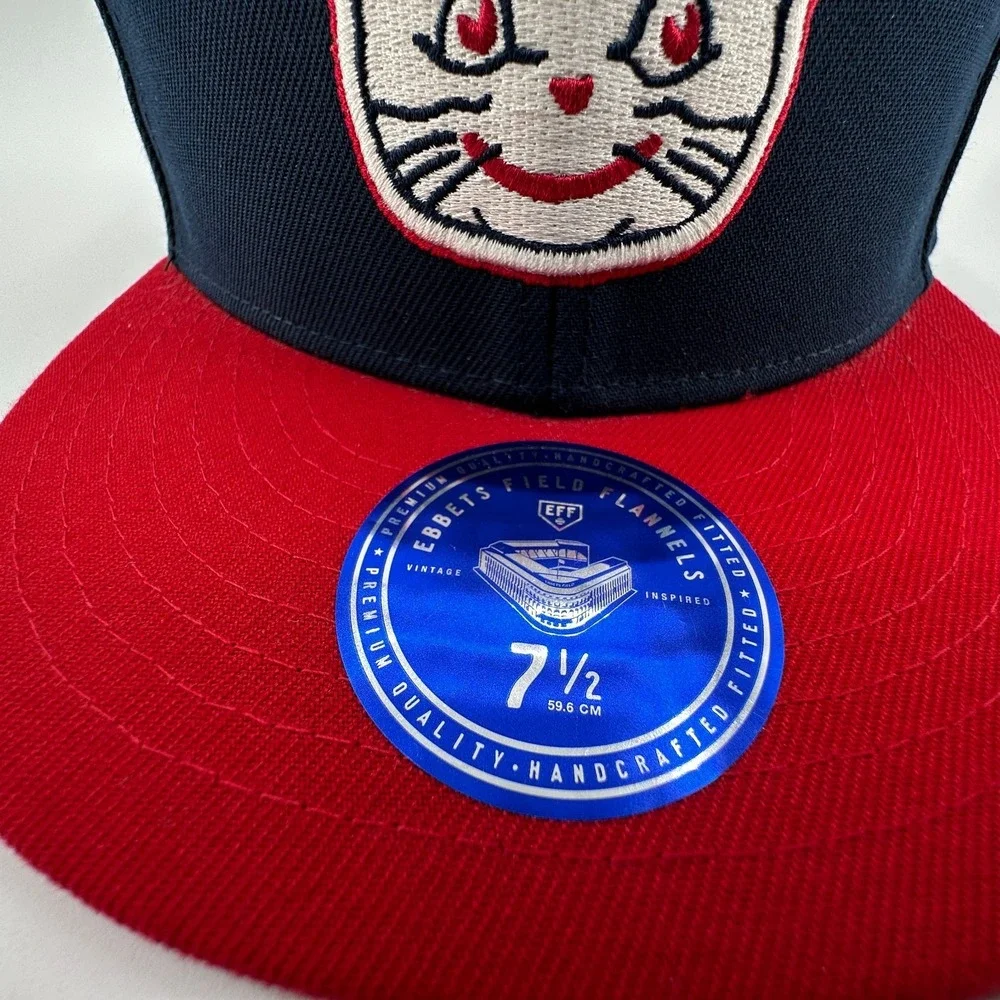Kansas City Katz Baseball Fitted Hat Size 7 1/2 Ebbets Field Flannels DNA NEW